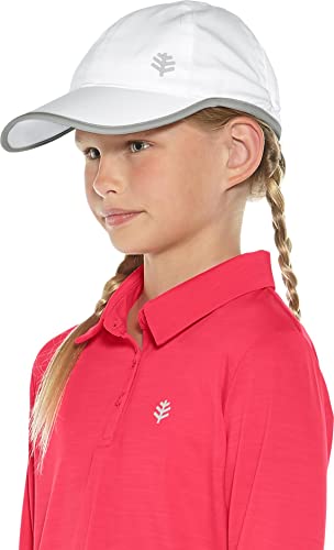 Coolibar Upf 50+ Kids' Lenny Sport Cap - Sun Protective (Small/Medium- White/Silver) #TOP1