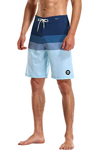 AXESEA Mens Swim Trunks Quick Dry Surf Long Elastic with Pockets Swimwear Bathing Suits No Mesh Lining4