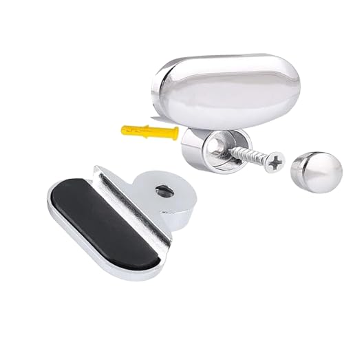 Image of Mirror Clips, Silver Wall-Mounted Mirrors Bracket, Dresser Mirror Fixed Fitting for 0.12 inch-0.2 inch Thick Mirror Glass Clips Clamps 6PCS