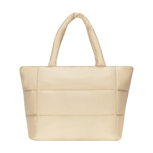 Image of PUMA Women's Plush Soft Nylon Tote with Padded Straps, Zip Closure & Metal Logo Plaque