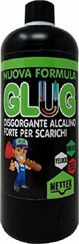 FLACONE COLORE BIANCO GLUG DISGORGANTE PROFESSIONALE 1 LT