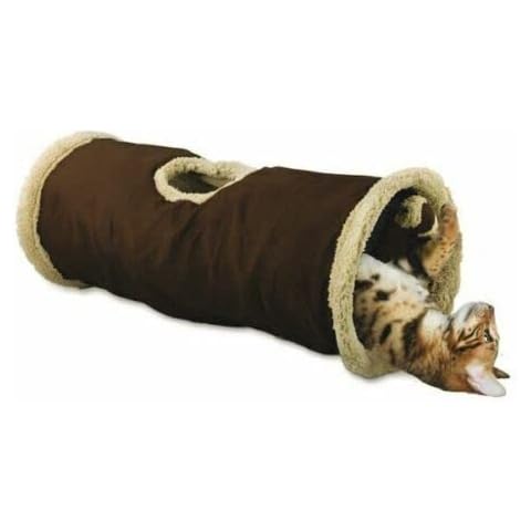 Raxter 2 Way Collapsible Cat Tunnel with Feather Toy Cover