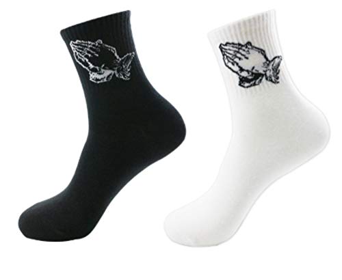 Custom socks by TorontoFinds | 100% cotton rapper/hiphop prayer hands ankle socks, unisex casual socks3