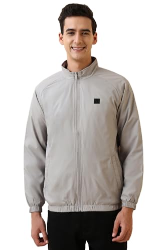 Image of Allen Solly Men's Regular Fit Solid Windcheater Jacket