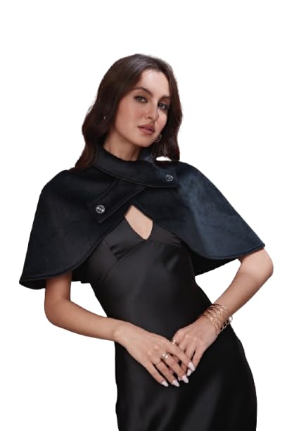 bofreesia The Draped in Drama Velvet Shoulder Cape-picture-13
