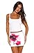 Womens Printed Mini Skorts Summer Y2K Beach Vacation Outfits Pencil Bodycon Boho Skirts with Shorts Underneath 2025 Hot Pink Floral XS