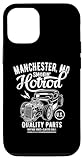 Fácil instalación Auto Hotrod vintage de Manchester Maryland, EE. UU., diseño envejecido Carcasa para iPhone 12/12 Pro