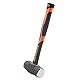 FAAING 2 Stück 1800g Fäustel Hammer, 1800 Gramm Vorschlaghammer mit Fiberglasstiel, Sledge Hammer 4 Lbs, 37cm Lang Abbruchhammer, Orange