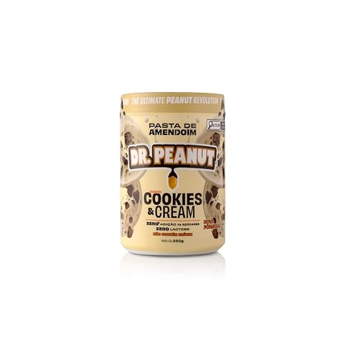 DR. Peanut Pasta de Amendoim Cookies and Cream 250G - Com Whey Protein