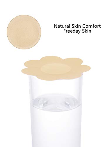 SATINIOR 100 Pairs Nipple Covers Breast Pasties Self Adhesive Disposable Bras Pasties Nipple Stickers for Women2