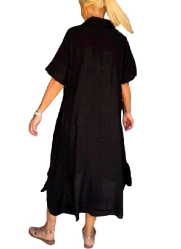 Women's Lapel Neck Bottom Spread Fork Design Maxi Skirt Oversized Half Sleeve Pink Skirt 2025 Spring Summer Trend3