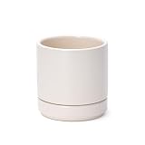 D'vine Dev 4.7 Inch Ceramic Planter Pot with Drainage Hole and Saucer, Indoor...