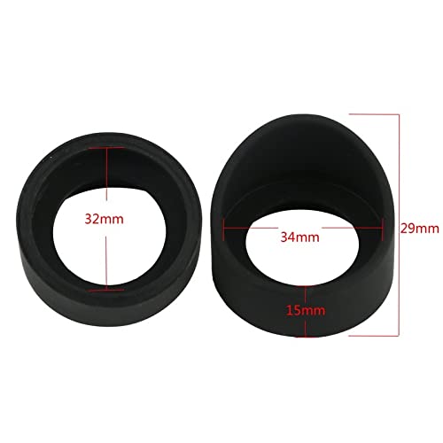 Microscope 2Pcs 34mm Diameter Rubber Eyepiece Cover Guards for Stereo Microscope