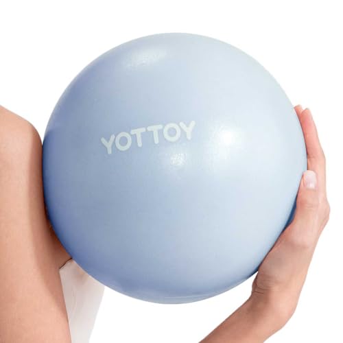 YOTTOY Pelota de pilates, pelota de ejercicio de 10 pulgadas con tecnología antiestallido para estabilidad, pelota de estabilidad para yoga, pilates, terapia física, gimnasio en casa y equipo de