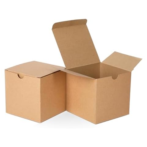 SHIPKEY 10 Pcs Kraft Gift Boxes with Lids Cover
