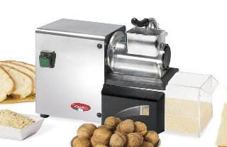Grattugia Elettrica N.3 in Acciaio Inossidabile Grigio Argento