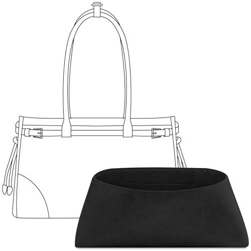 FANJI Project Bolsa organizadora para bolsa PRADA Soft Lux L, ajuste personalizado, preto, fosco, leve, resistente à água, com acessórios para porta-copos