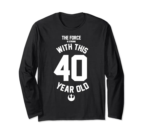 T-shirt Star Wars Rebel manche longue noir en coton pour fan geek de 40 ans