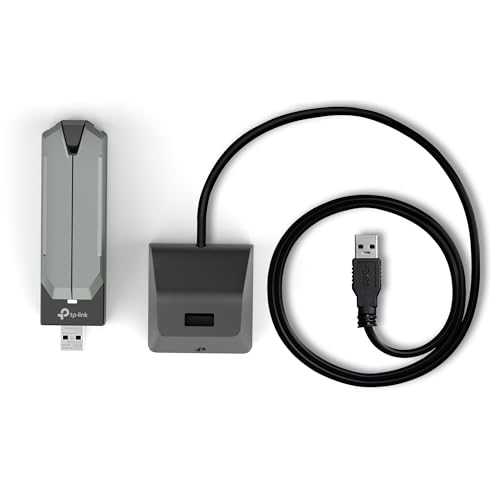 Image of TP-Link BE6200 Tri-Band Wi-Fi 7 Wireless USB 3.0 Adapter Archer TBE401UH | WiFi Adapter for Desktop PC | Supports Windows 11,10 | 2 x High Gain Antennas | 6GHz, 4K-QAM, 160MHz, WPA3 | Secure by Design
