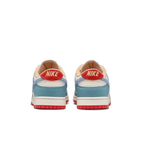 Nike Dunk Low Premium Shoes (HJ9112-110, Pale Ivory/Denim Turquoise/Light Crimson) Size 11.54