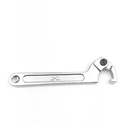 Vmotor Chrome Vanadium C Spanner Tool Adjustable Hook Wrench - 3/4-2"(19-51mm)