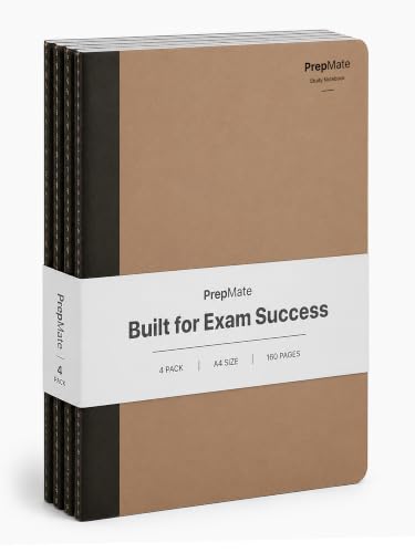 Image of DOODLE A4 Study Notebooks Pack of 4 | 160 Pages Each | College Ruled Softbound Notebooks for Exam Preparation, Class Notes, Revision & Study(Prepmate)