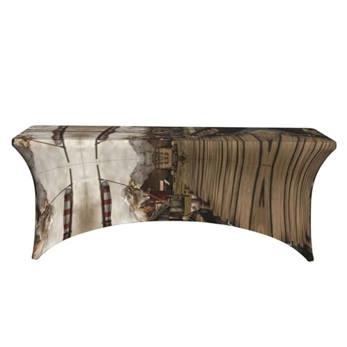 Nappe viking anti-vent avec coins ajustés pour stabiliser votre table de 1m80