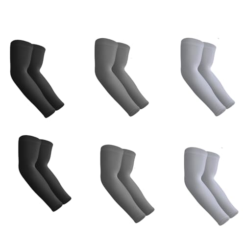 Aegend 2 Pair Sun Protection Cooling Arm Sleeves Compression - Tattoo Cover up - Sun Sleeves for Men Women Youth