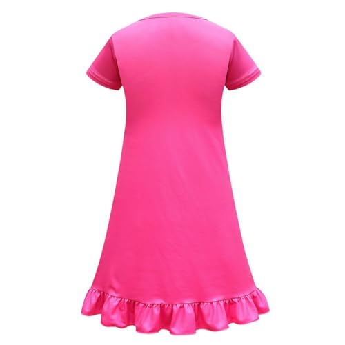 Princess Peach Nightgowns Little Girls Casual Kuromi Dress Princess Peach Pajamas2