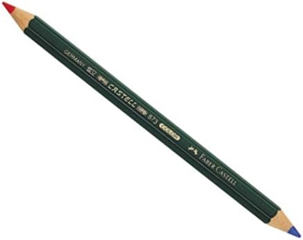 Faber-Castell Bleistift 873 – Zweifarbig Rot/blau, Sechseckige Form, Für Markieren & Schreiben