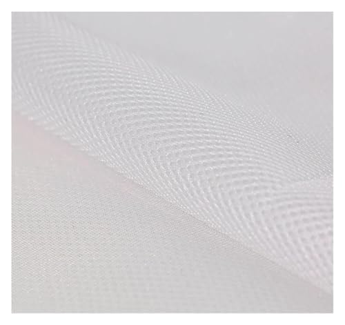 Tela de malla, tela elástica, 160 x 200 cm/160 45 cm, transpirable 3D for hacer sillas, altavoces, a prueba polvo y sonido, for(6 White,160x90CM)