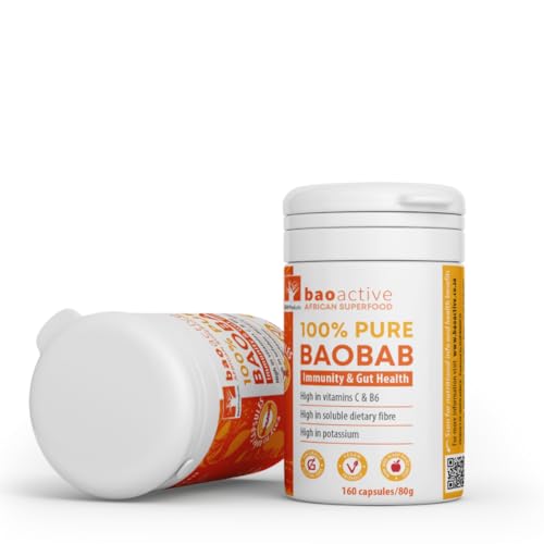 JD Botanics 100% Organic Baobab Powder 120 Capsules | Direct