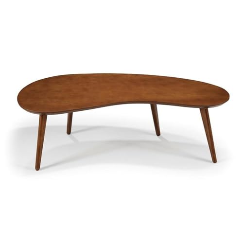 Mid Century Modern Abstract Shaped Coffee Table/Solid Wood/Castanho Finish