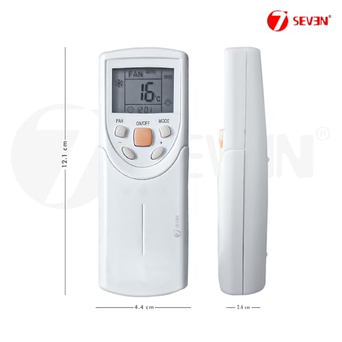 Image of 7SEVEN Compatible with Lloyd AC Remote Control Model 60 Suitable for Split and Window 1 1.5 2 Ton Air Conditioner Remote - Match Each Keys Exactly to Replicate Genuine Remote Function