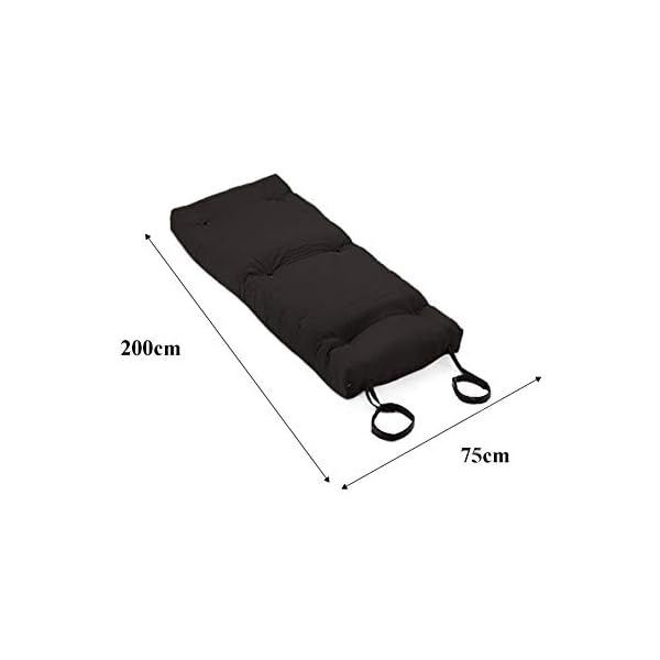 Ainsworth & Country Foldable Futon | Roll Out Outdoor Indoor Folding Sleepover Mattress Pad | Non Slip Bottom | Hypoallergenic | Back and Neck Support | Soft Touch - Image 3