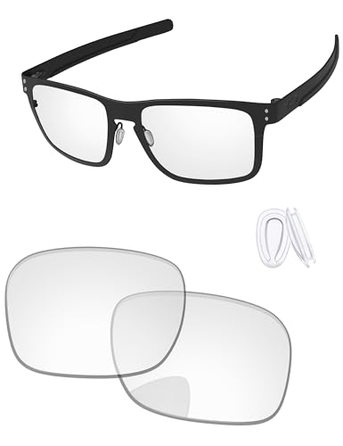 Image of Replacement Lenses & Nose Pieces for Oakley Holbrook Metal OO4123 55mm - Precision Fit, UV Block & Impact Resistant