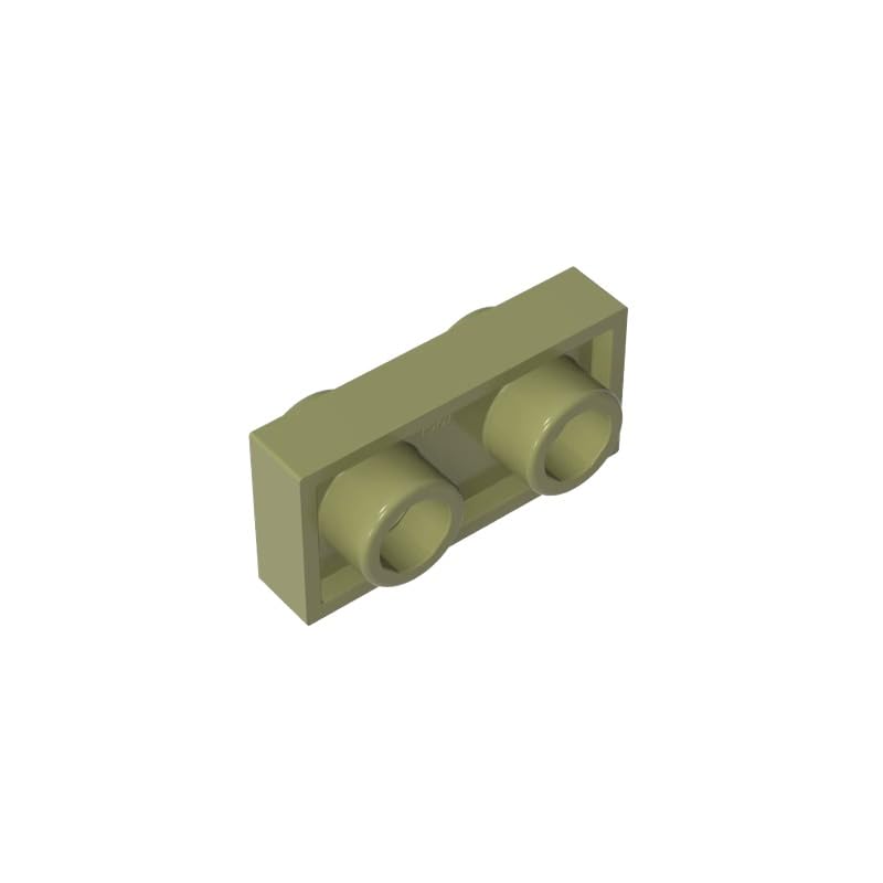 GDS-1581 1x2 Double Sided Board 50PCS Compatible with Lego Toy DIY Parts and MOC Components for Major Brick Brands Color:Olive Green โ image 1