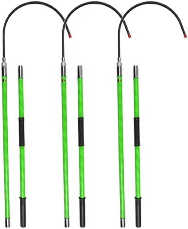 High Voltage Hook with Telescopic Pole 3.3ft to 10ft, Detachable Insulated Emergency Tool for Safe Electrical Splicing, Life-Saving Rods (1 Pack, 10kV Rated)