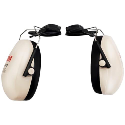 3M Peltor Protetor Auricular Abafador de Ruído para Capacete, Branco, 16 dB (NRRsf), Adulto Unissex