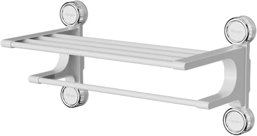 Toallero de ventosa anti caída soporte de pared gris pistola para organizar la cocina