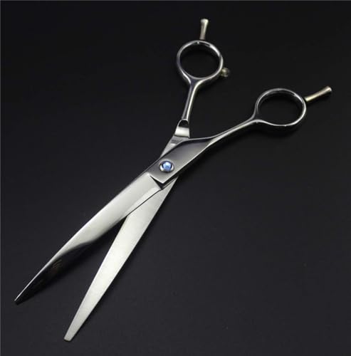 Professionelles Fellpflegescheren-Set für Haustiere, 17,8 cm, 6 Stück, inklusive Effilier- und gebogener Schere, langlebige 9CR scharfe Klingen für die Hundepflege