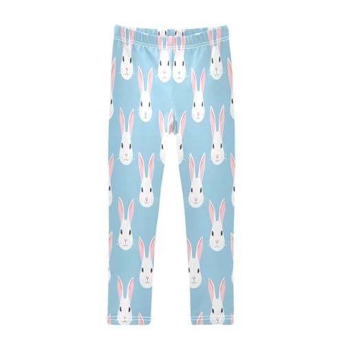 Toddler Girls Leggings Printed Yoga Pants Leggings White Rabbit Heads for Kids