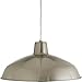 Metal Shade LED Collection Brushed Nickel Spun Metal Shade Farmhouse Pendant Light