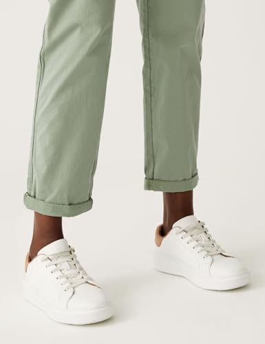 Image of Marks & Spencer Cotton Rich Tea Dyed Slim Fit Chinos