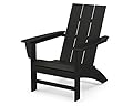 POLYWOOD AD420BL Modern Adirondack Chair, Black