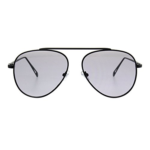 Flat Top Bridge Nose Bridgeless Trendy Pilots Sunglasses