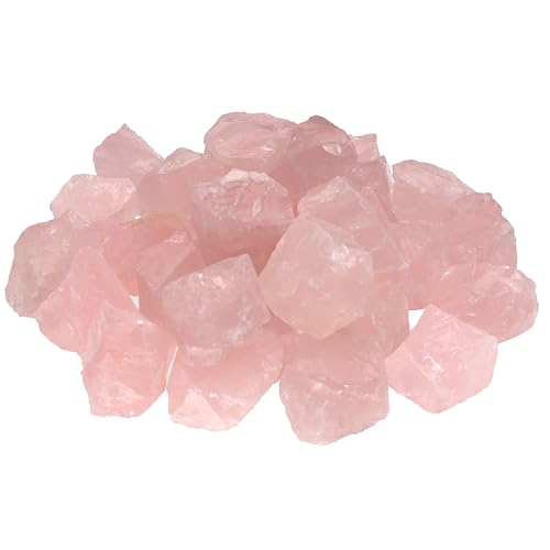 Lebensquelle Plus - Piedras de cuarzo rosa en bruto 100 % naturales, 300 g