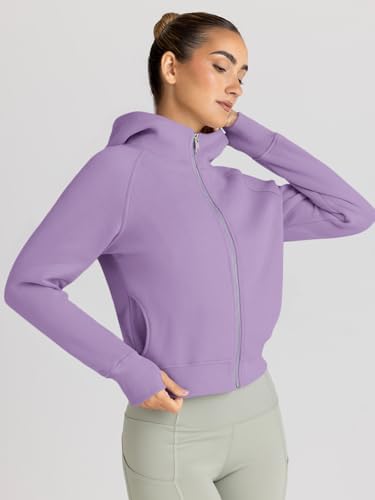 Image of Trendy Queen Womens Zip Up Hoodies Cropped Jackets Fall Clothes 2026