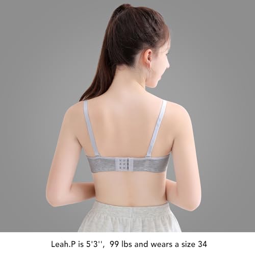 SALIA GIRL Soft Padded Bras for Girls & Teens 12-14, No Wires Cotton Developed Training Bras