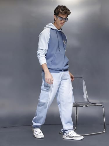 Image of WROGN Men's 100% Cotton Cargo Jeans | Solid | Loose Fit